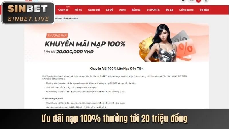 Thưởng nạp lại hàng ngày Combet